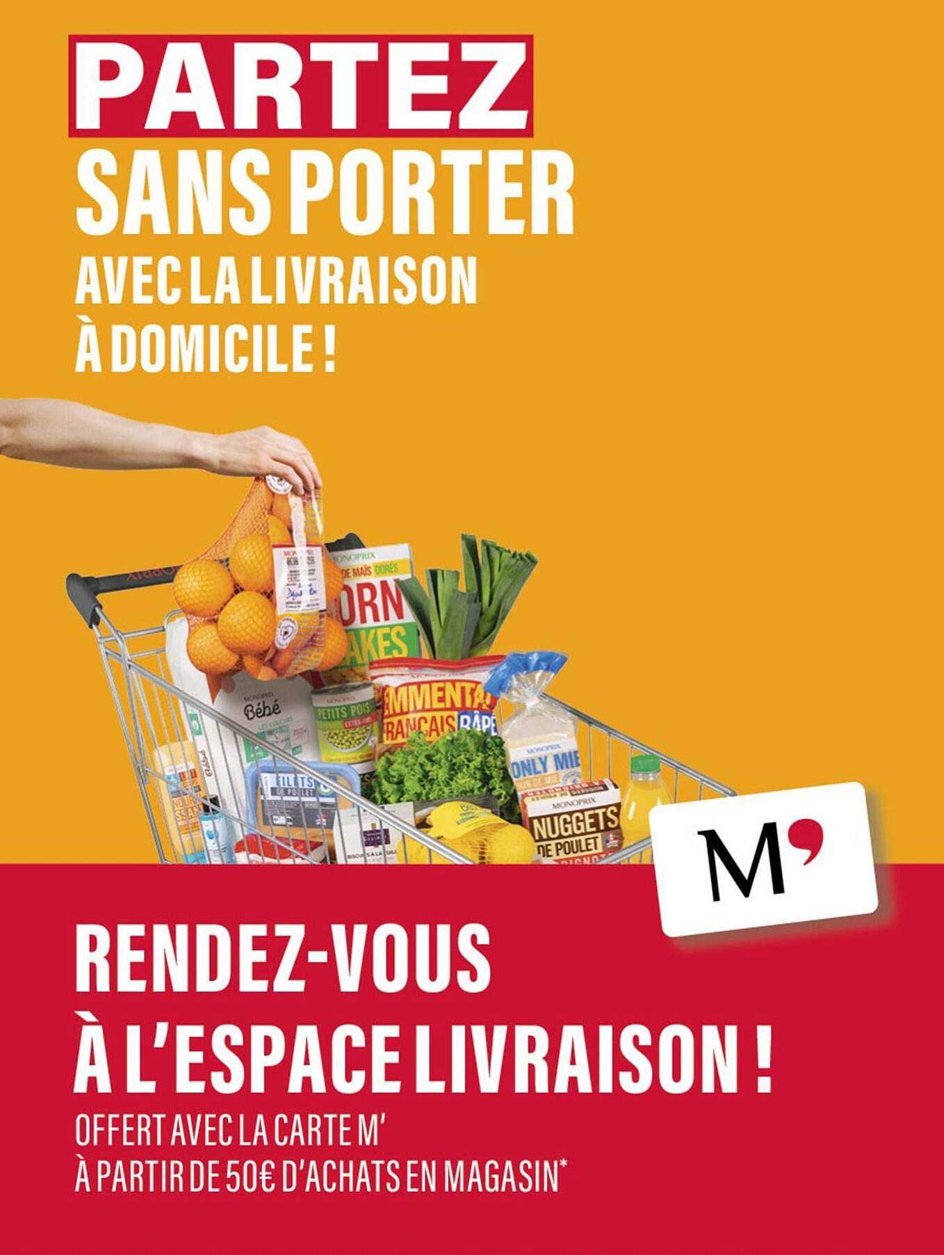 PARTEZ SANS PORTER AVEC LA LIVRAISON À DOMICILE !