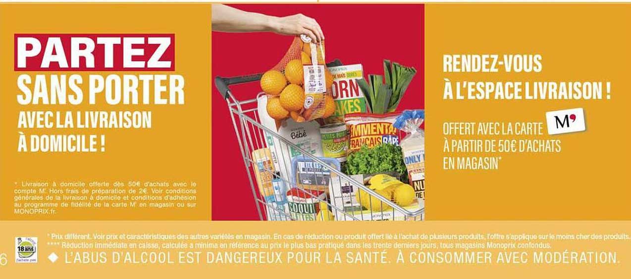 PARTEZ SANS PORTER AVEC LA LIVRAISON À DOMICILE !