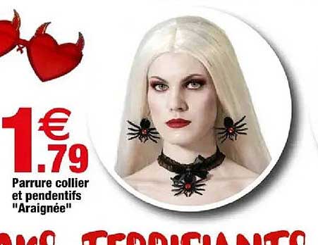 Parure collier et pendentifs "Araignée"