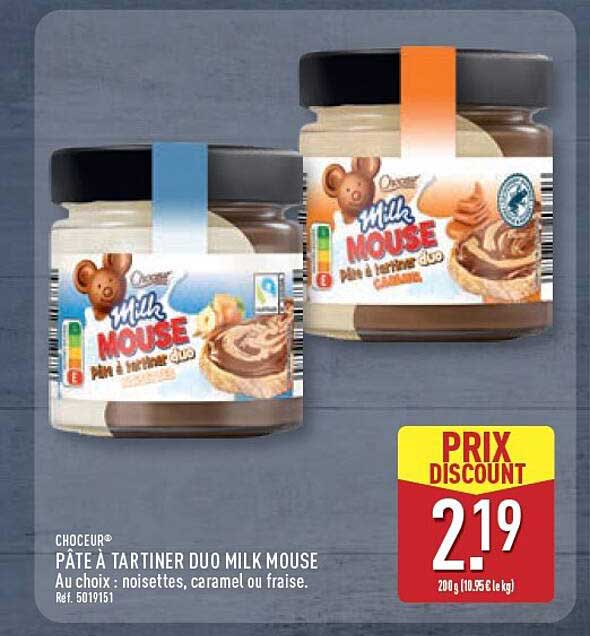 PÂTE À TARTINER DUO MILK MOUSE
