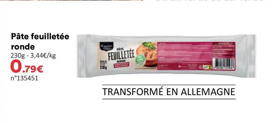 Pâte feuilletée ronde