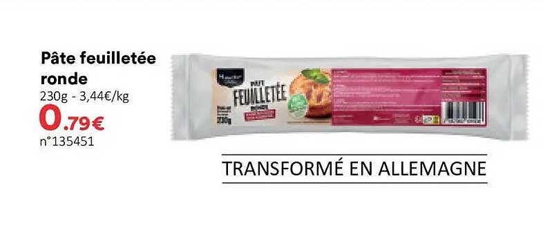 Pâte feuilletée ronde