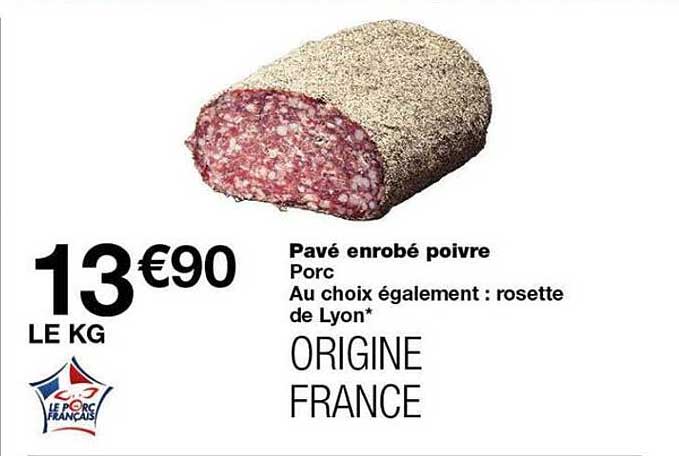 Pavé enrobé poivre