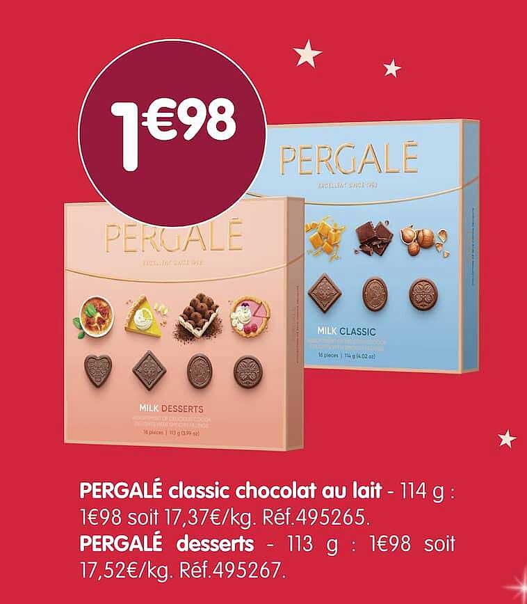 PERGALÉ classic chocolat au lait - 114 g