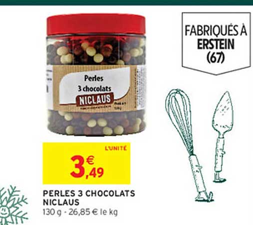 PERLES 3 CHOCOLATS NICLAUS