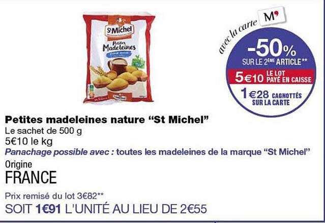 Petites madeleines nature “St Michel”