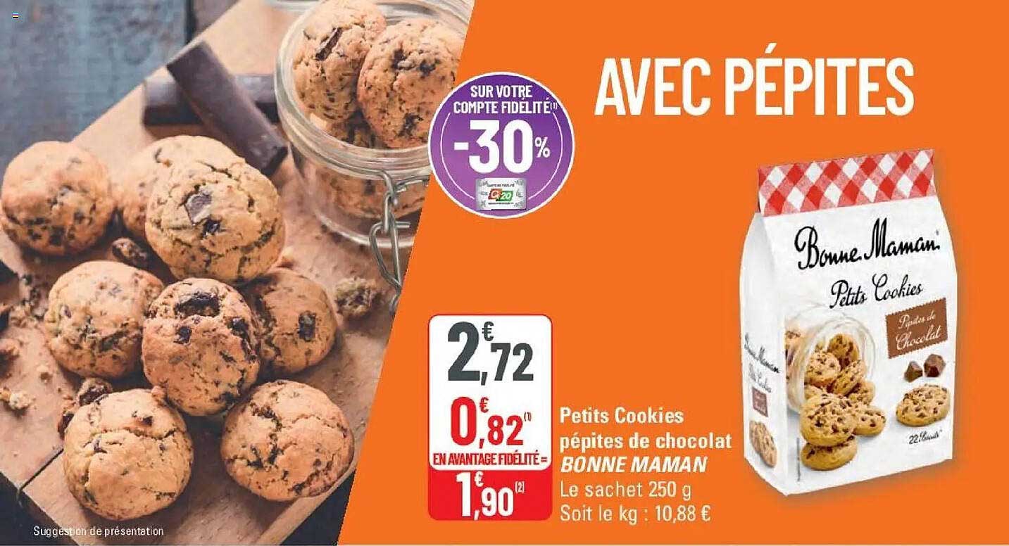 Petits Cookies pépites de chocolat BONNE MAMAN