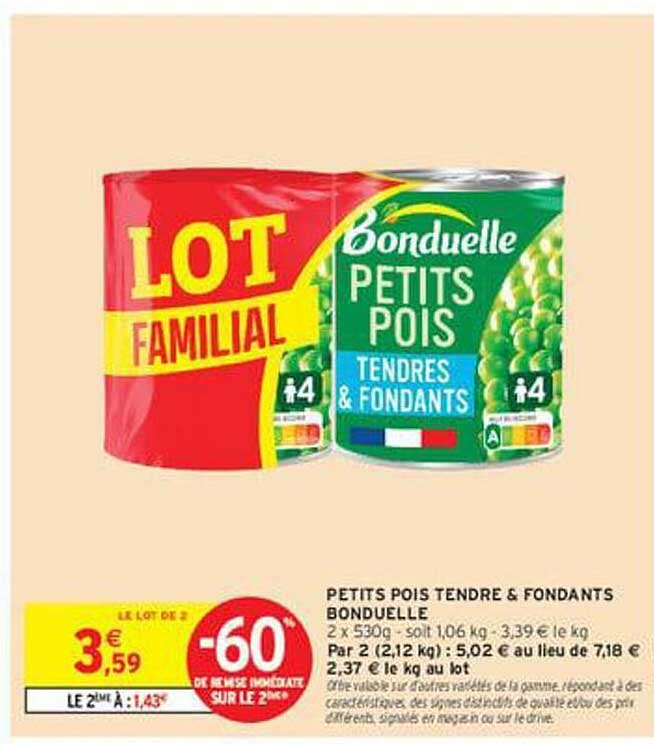 PETITS POIS TENDRE & FONDANTS BONDUELLE
