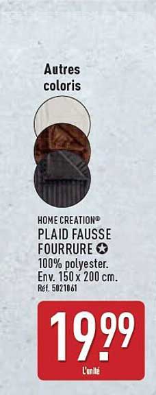 PLAID FAUSSE FOURRURE