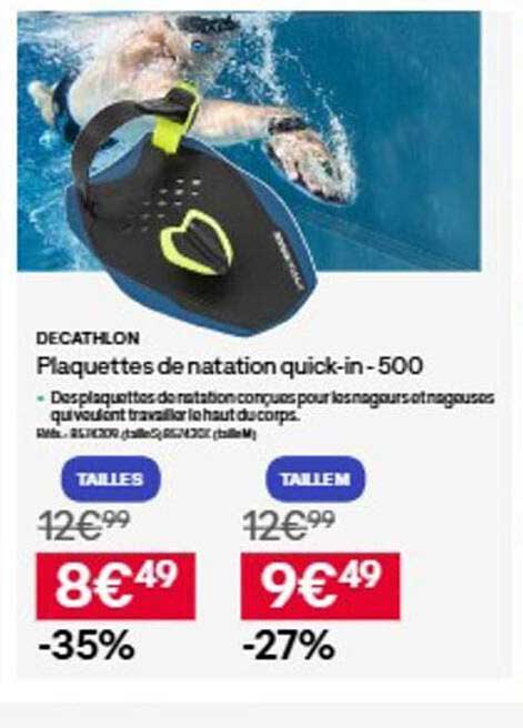 Plaquettes de natation quick-in- 500