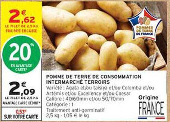 POMME DE TERRE DE CONSOMMATION INTERMARCHÉ TERROIRS