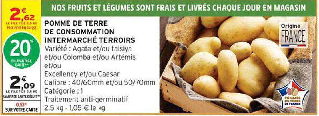 POMME DE TERRE DE CONSOMMATION INTERMARCHÉ TERROIRS
