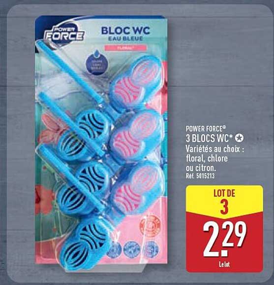 POWER FORCE 3 BLOCS WC* Variétés au choix : floral, chlore ou citron. Réf. 5015213