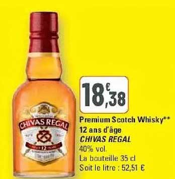 Premium Scotch Whisky** 12 ans d'age CHIVAS REGAL