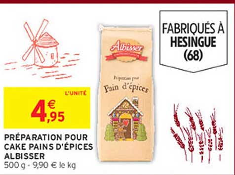 PRÉPARATION POUR CAKE PAINS D'ÉPICES ALBISSER