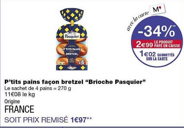 P’tits pains façon bretzel “Brioche Pasquier”