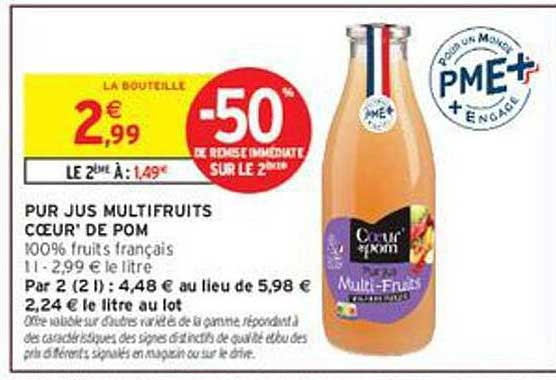 PUR JUS MULTIFRUITS CŒUR' DE POM