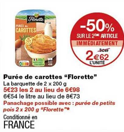 Purée de carottes “Florette”