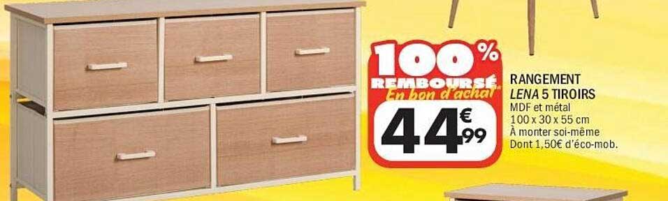 RANGEMENT LENA 5 TIROIRS