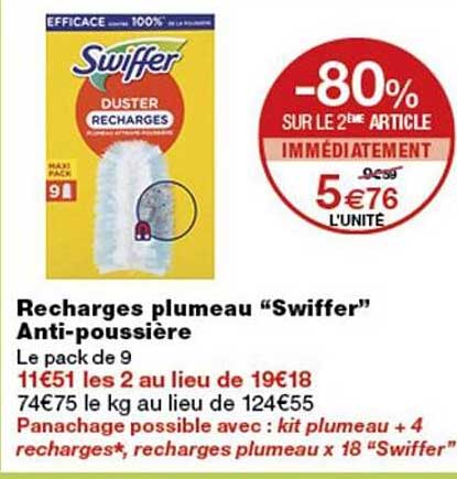 Recharges plumeau “Swiffer” Anti-poussière