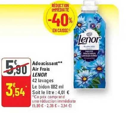 Réduction immédiate -40% en caisse