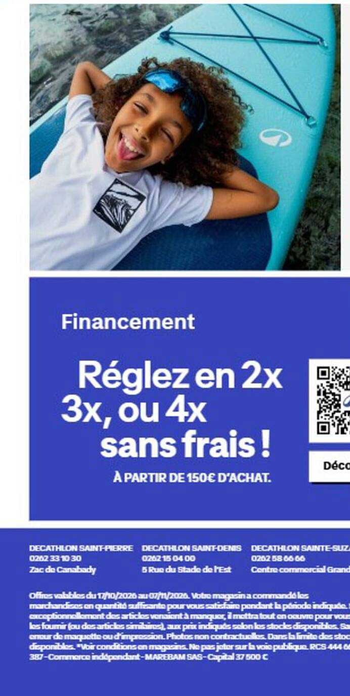 Réglez en 2x 3x, ou 4x sans frais !
