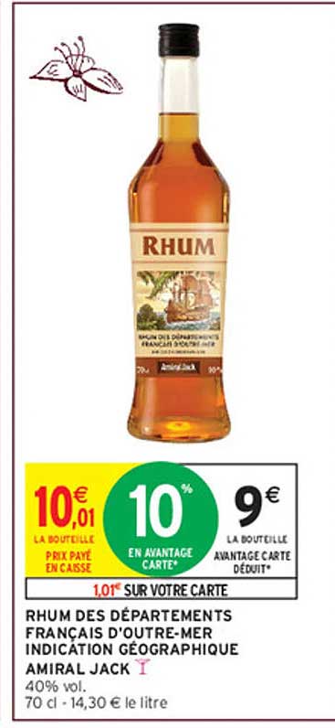 Rhum des départements français d'outre-mer indication géographique Amaral Jack