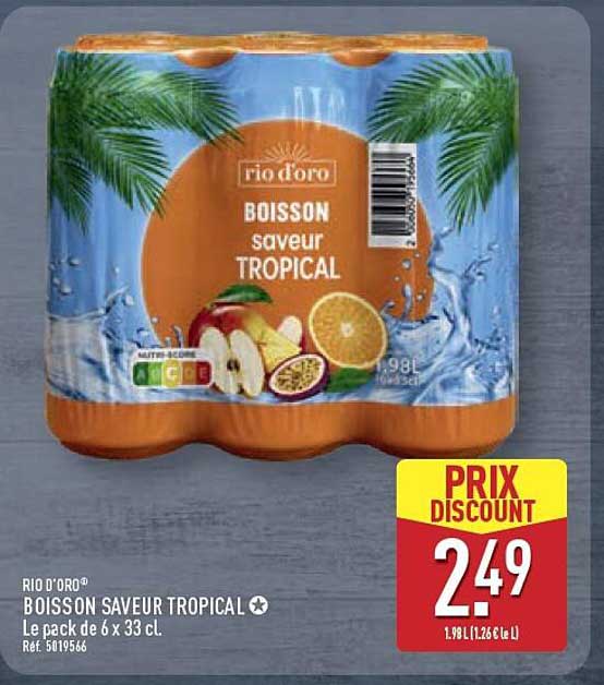 RIO D’ORO® BOISSON SAVEUR TROPICAL Le pack de 6 x 33 cl. Réf. 5019566