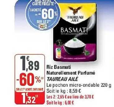 Riz Basmati Naturellement Parfumé TAUREAU AILÉ