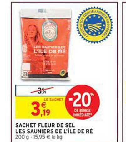 SACHET FLEUR DE SEL LES SAUNIERS DE L'ILE DE RÉ