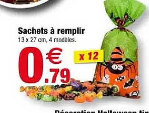 Sachets à remplir 13 x 27 cm, 4 modèles.