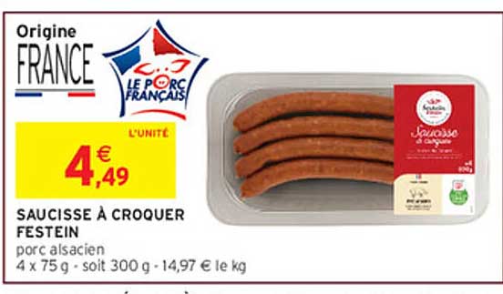 SAUCISSE À CROQUER FESTEIN