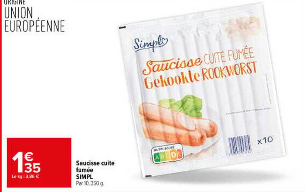 Saucisse cuite fumée SIMPL