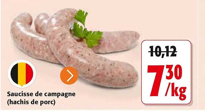 Saucisse de campagne (hachis de porc)