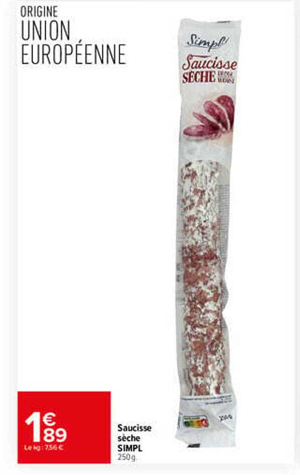 Saucisse sèche SIMPL 250g