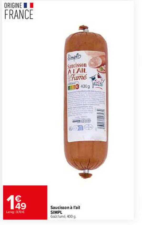 Saucisson à l'ail SIMPL