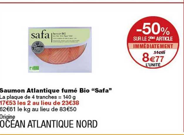 Saumon Atlantique fumé Bio “Safa”