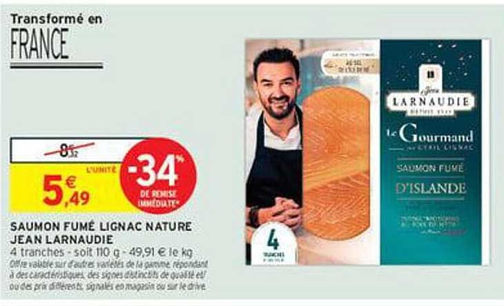 SAUMON FUMÉ LIGNAC NATURE JEAN LARNAUDIE