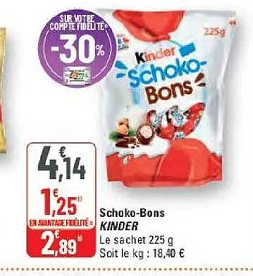 Schoko-Bons KINDER Le sachet 225 g