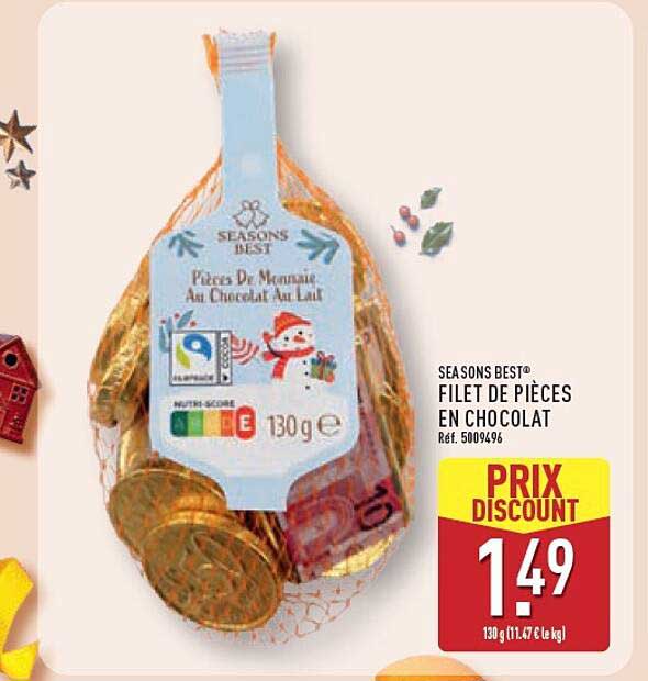 SEASONS BEST® FILET DE PIÈCES EN CHOCOLAT