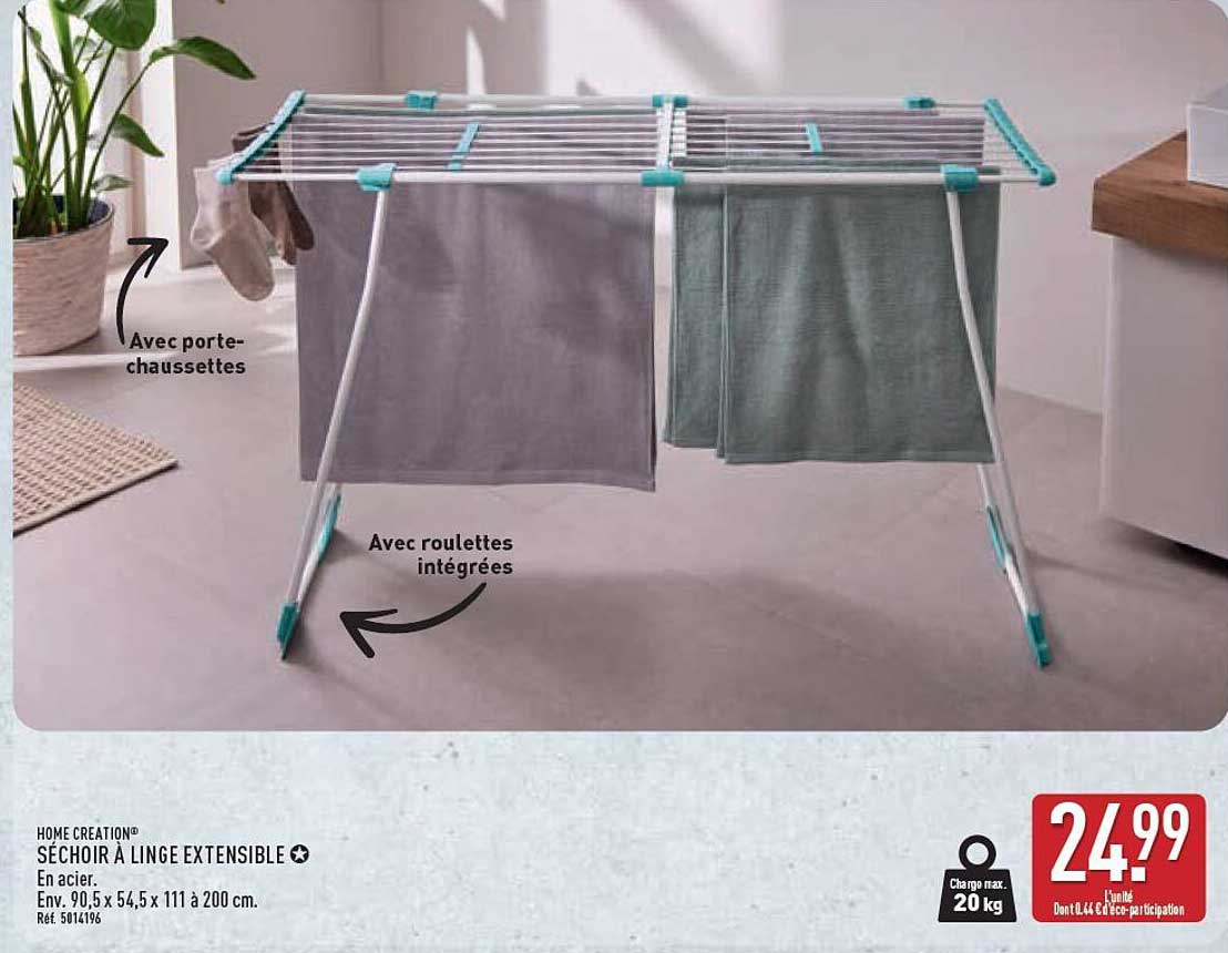 SÉCHOIR À LINGE EXTENSIBLE