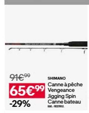 SHIMANO Canne à pêche Vengeance Jigging Spin Canne bateau