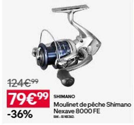 SHIMANO Moulinet de pêche Shimano Nexave 8000 FE