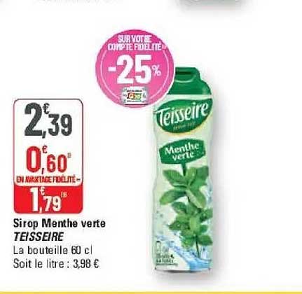 Sirop Menthe verte TEISSEIRE