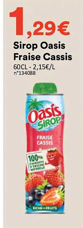 Sirop Oasis Fraise Cassis