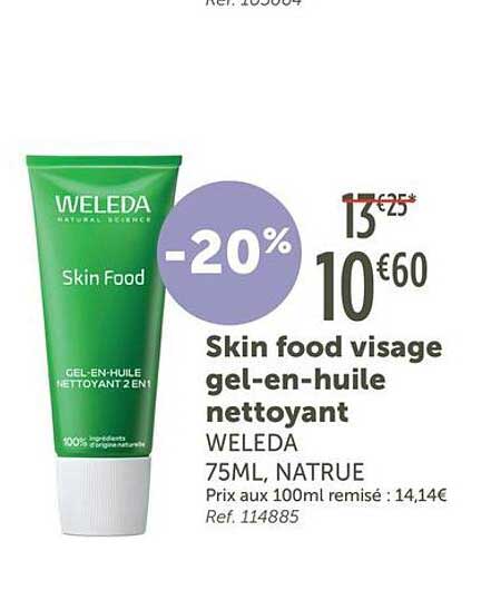 Skin food visage gel-en-huile nettoyant