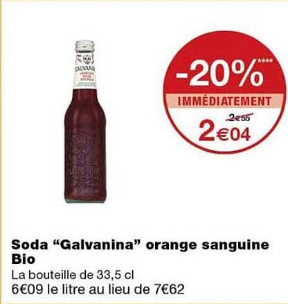 Soda “Galvanina” orange sanguine Bio