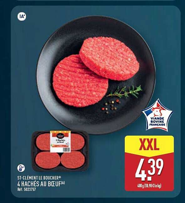 ST-CLÉMENT LE BOUCHER® 4 HACHÉS AU BŒUF(A)
