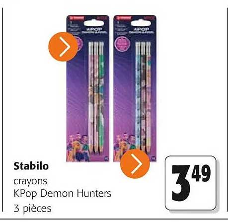 Stabilo crayons KPop Demon Hunters 3 pièces
