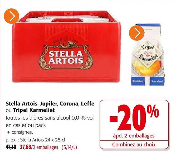 Stella Artois, Jupiler, Corona, Leffe ou Tripel Karmeliet